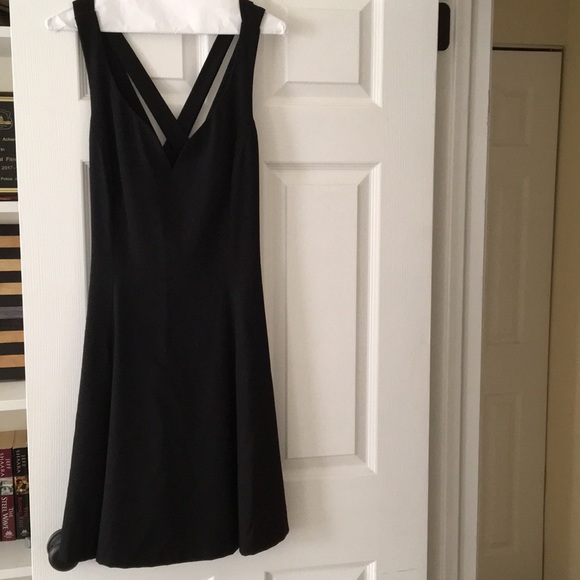 Ann Taylor Dresses & Skirts - Ann Taylor Black Criss Cross Skater Dress